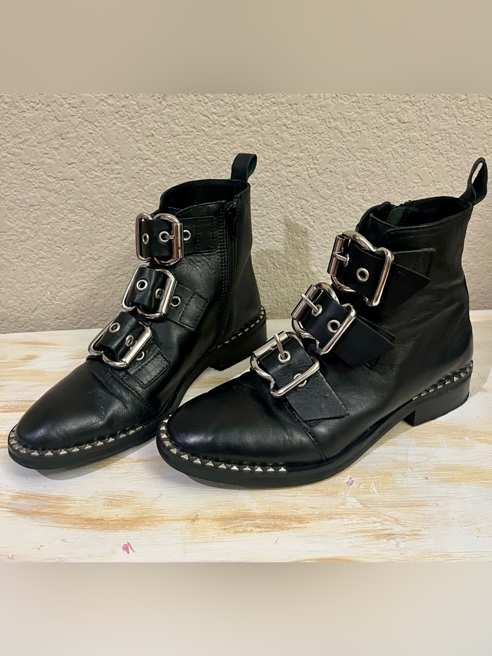 Topshop Alfie Buckle Boots Women's